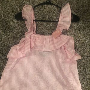 Pink/white checkered tank top
